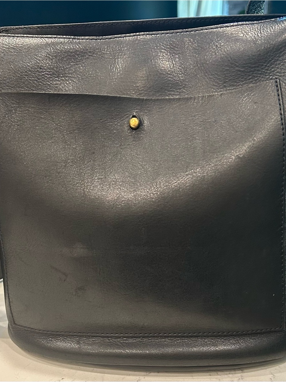 Madewell Vintage Classic Black Leather Crossbody Shoulder Bag - Picture 2 of 6